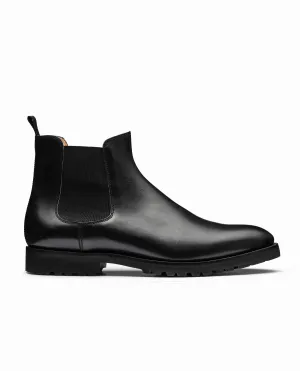 Black Fine Calf Lightweight Vibram Chelsea Boots