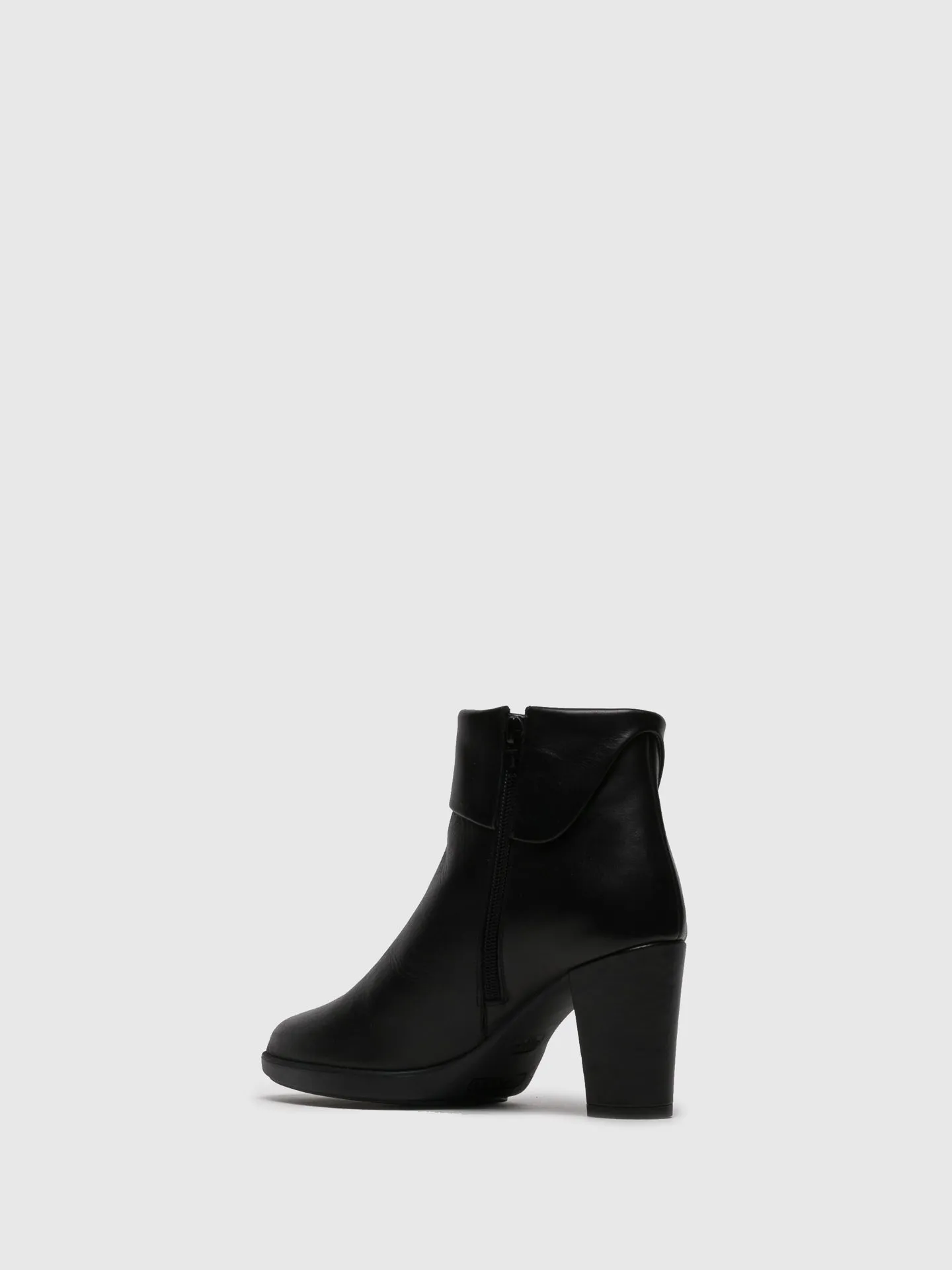 Black Zip Up Ankle Boots