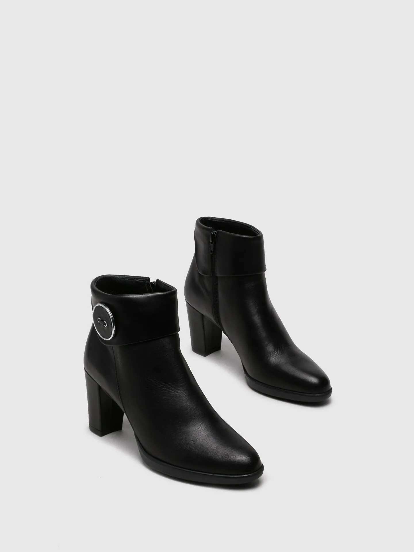 Black Zip Up Ankle Boots