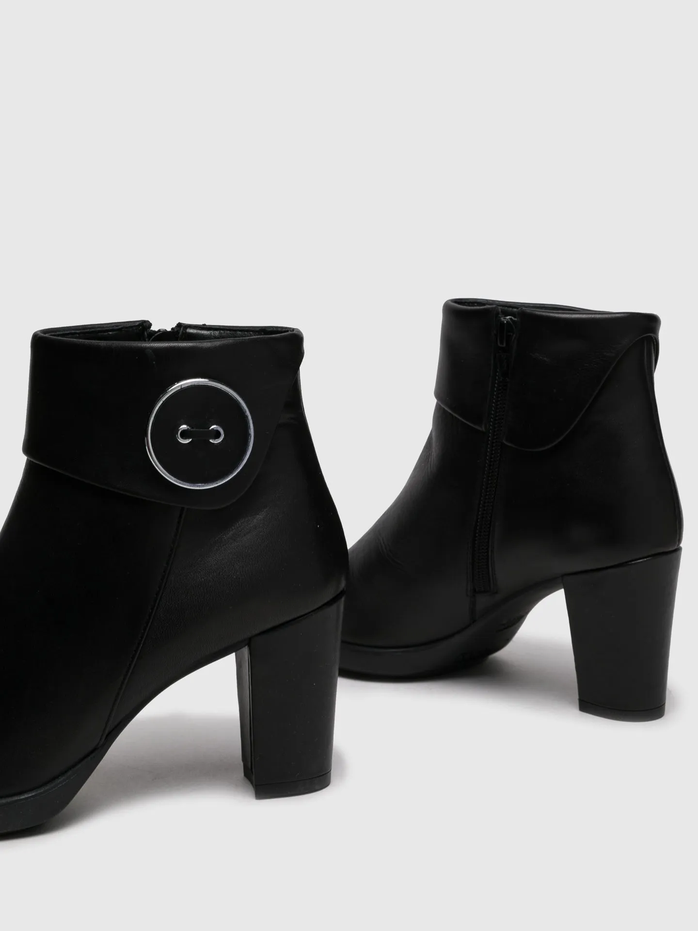 Black Zip Up Ankle Boots