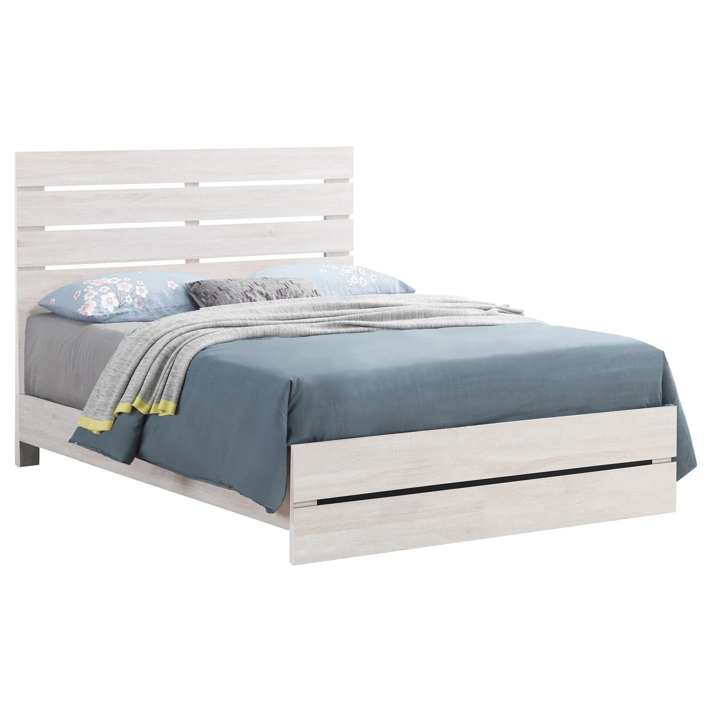 Brantford Wood Eastern King Panel Bed Coastal White