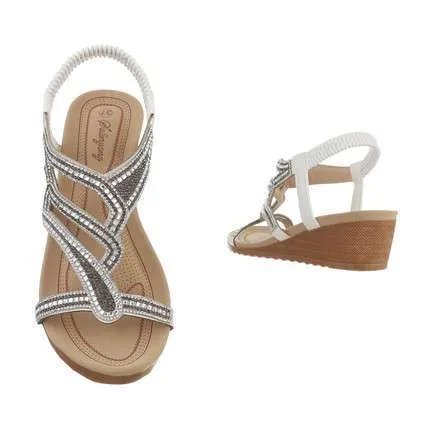 Bree Boho Rhinestone Wedge Sandle
