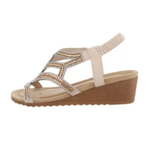 Bree Boho Rhinestone Wedge Sandle