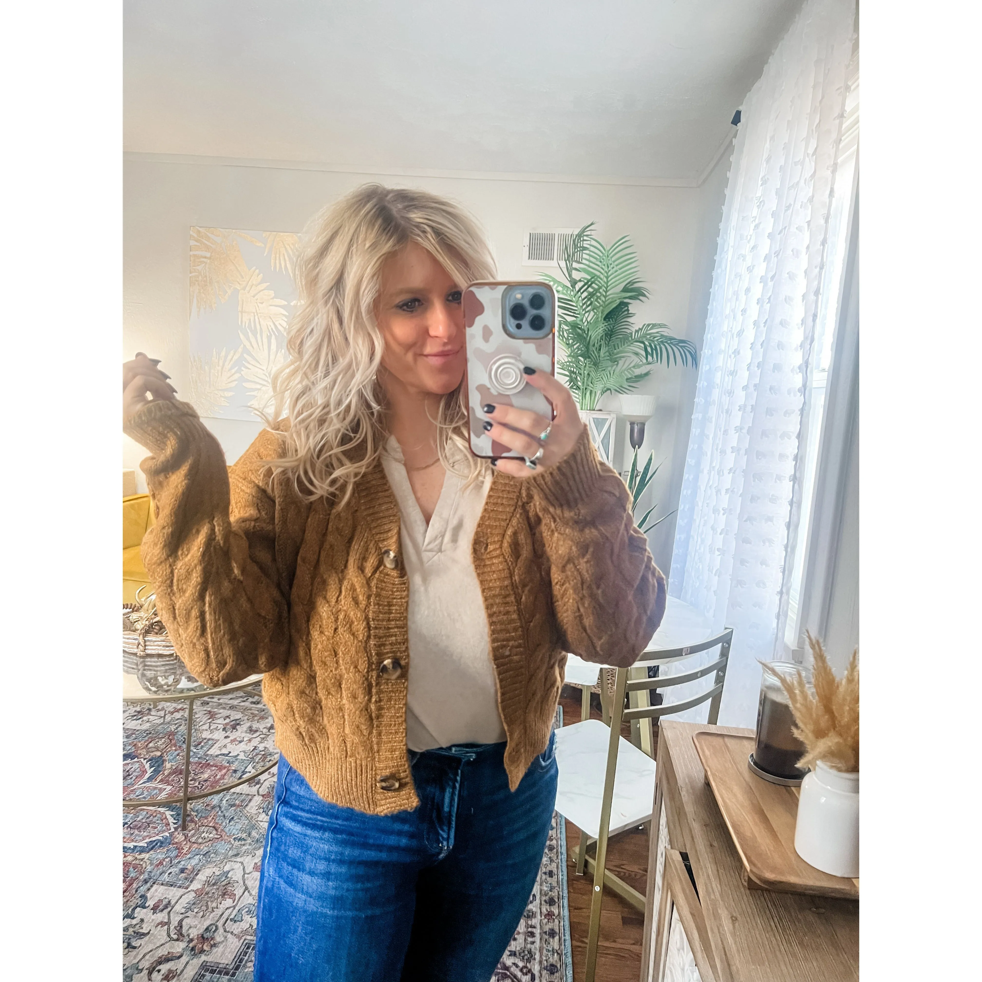 Button Cardigan Sweater