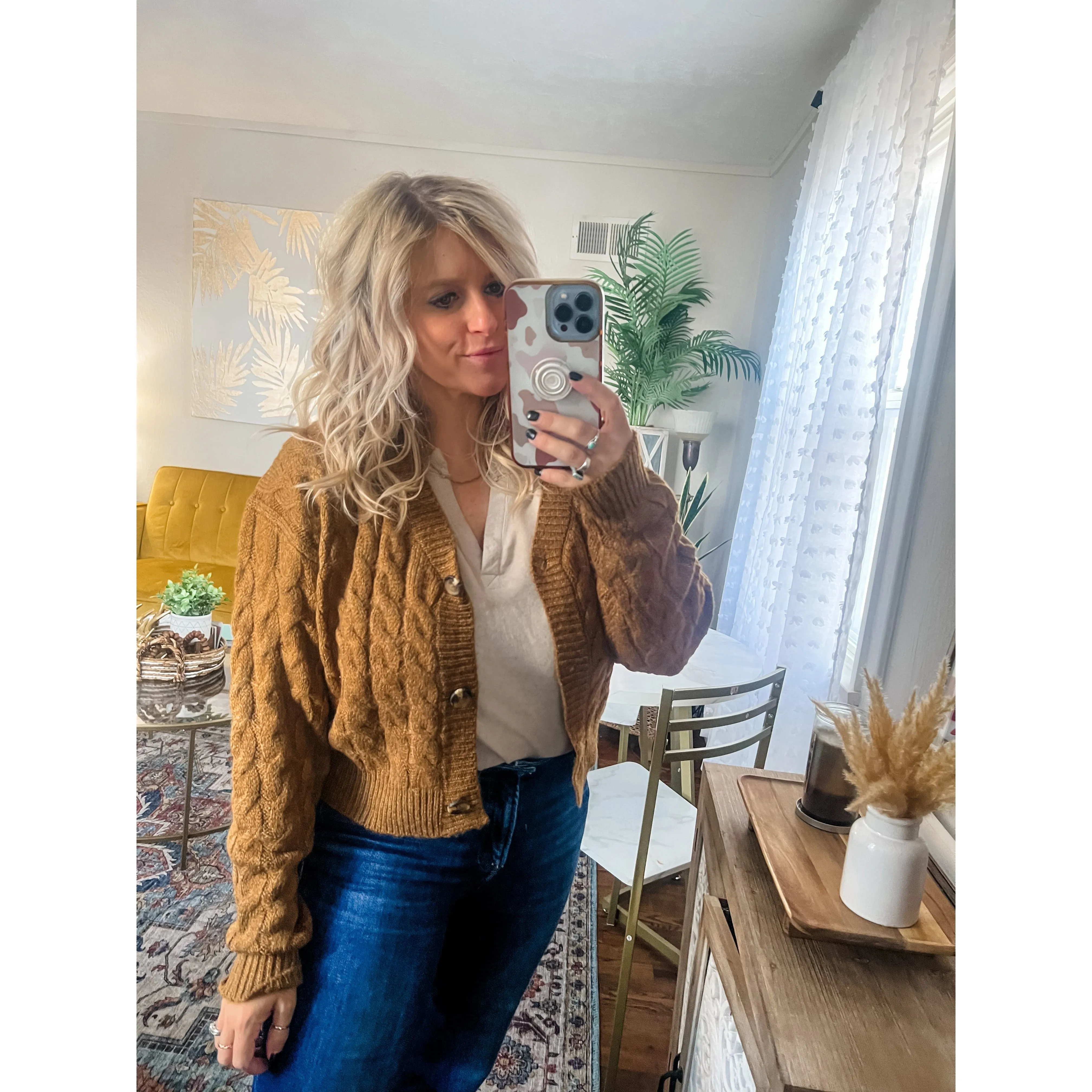 Button Cardigan Sweater