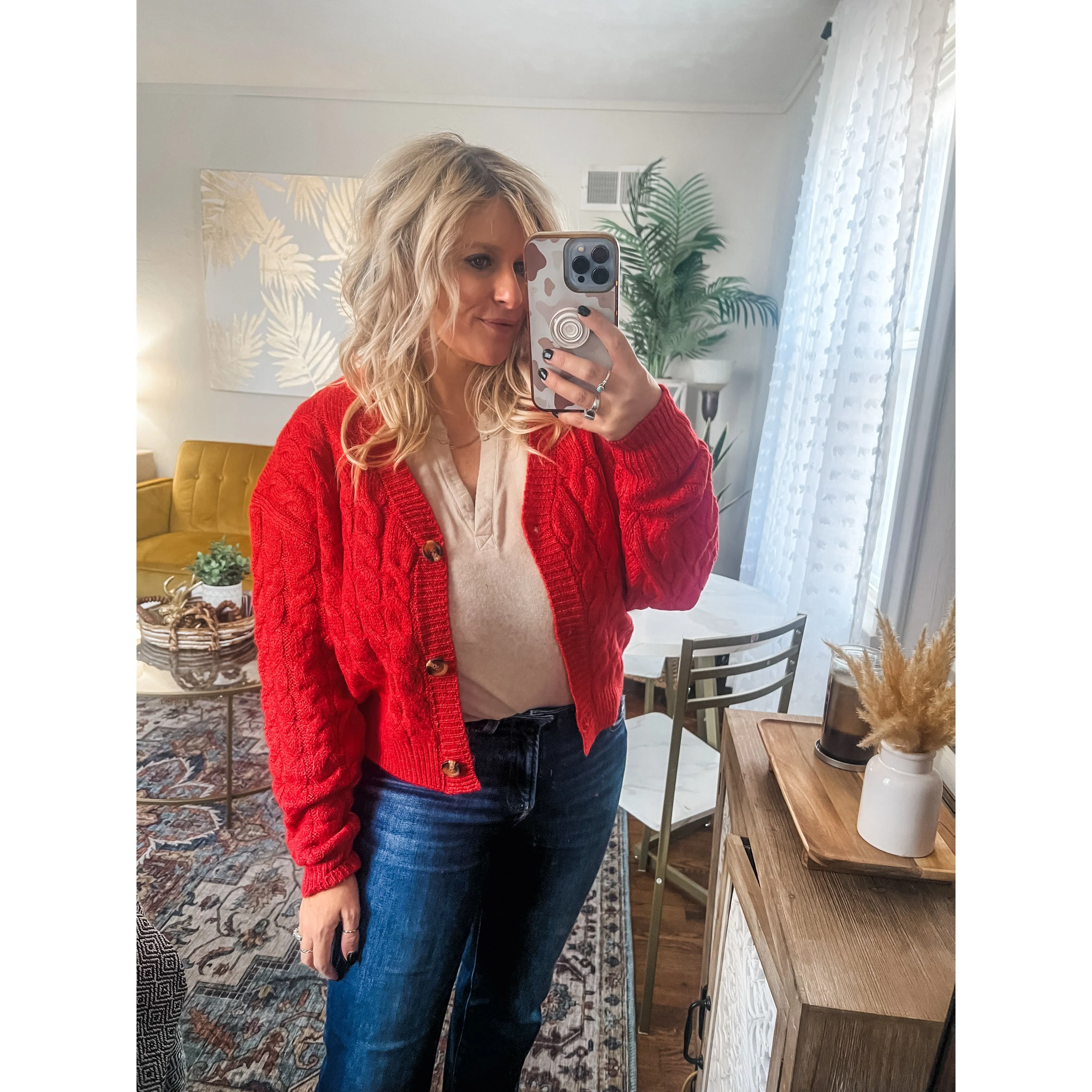 Button Cardigan Sweater