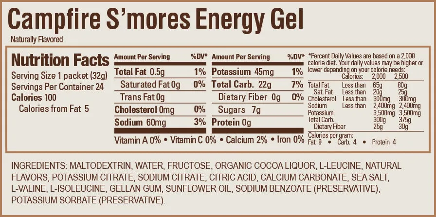 Caja de Geles Campfire S'Mores GU Energy (24 Unid)