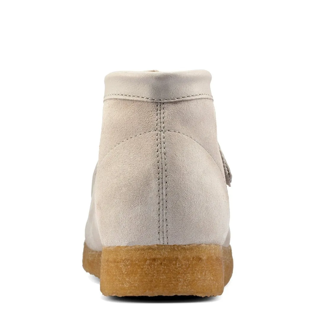 Clarks Mens Wallabee Boots White Woven