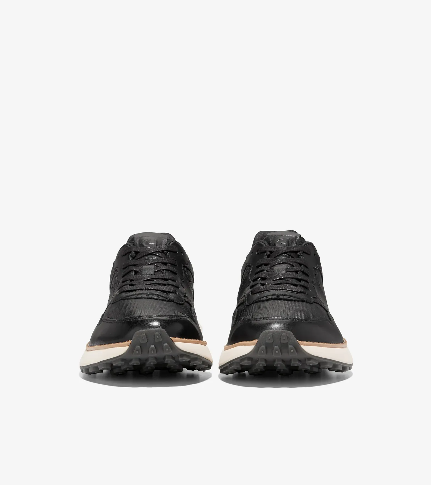 Cole Haan Men's GrandPrø Ashland Sneaker Black-Ivory Leather C37391