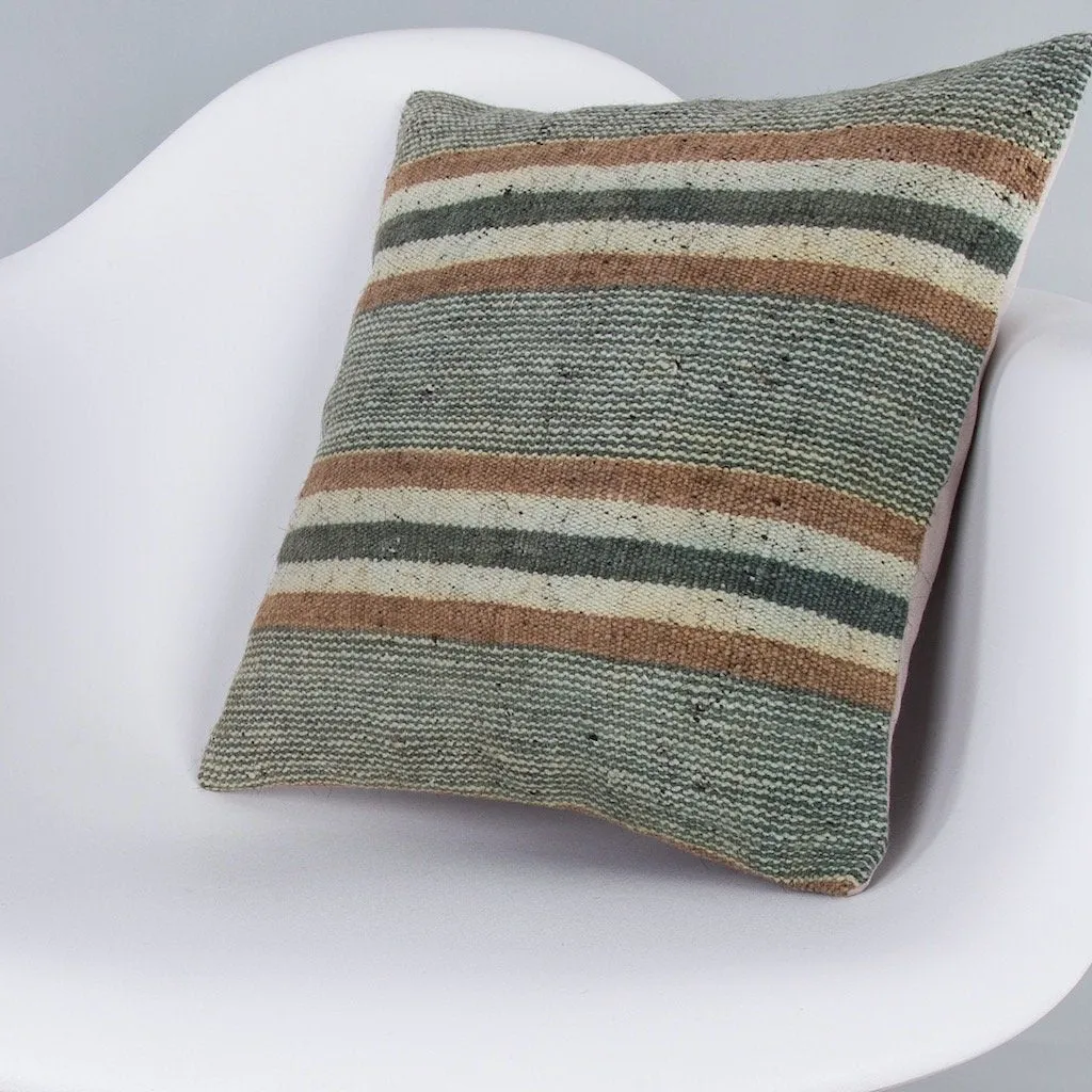 Contemporary Multiple Color Kilim Pillow Cover 16x16 7251