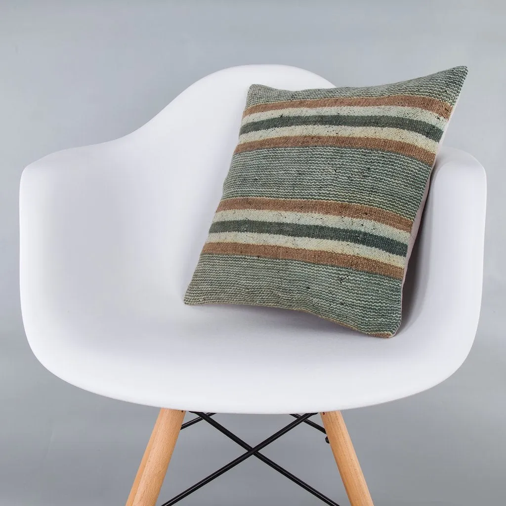Contemporary Multiple Color Kilim Pillow Cover 16x16 7251