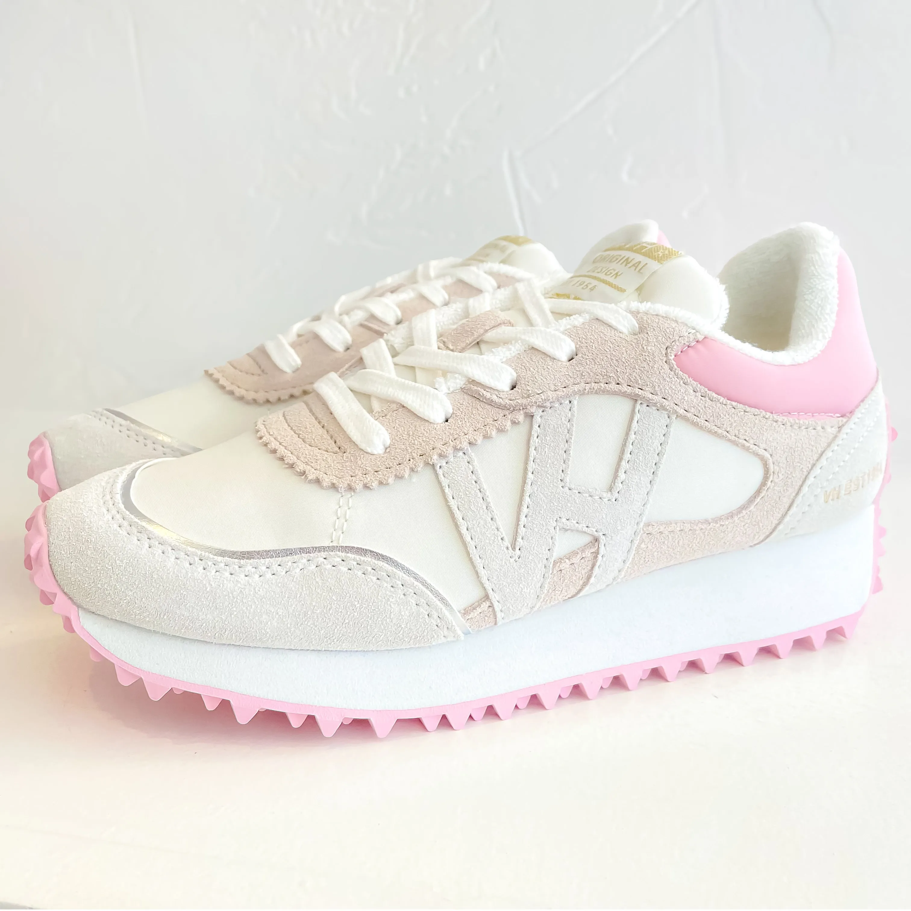 Cosmic Pink Spiked Sole Vintage Havana Running Sneaker