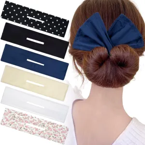 CustomyLife 6pcs Bun Makers - Flexible Donut Twister, French Curl Hair Clips and Accessories for Women's Long, Thick or Thin Hair