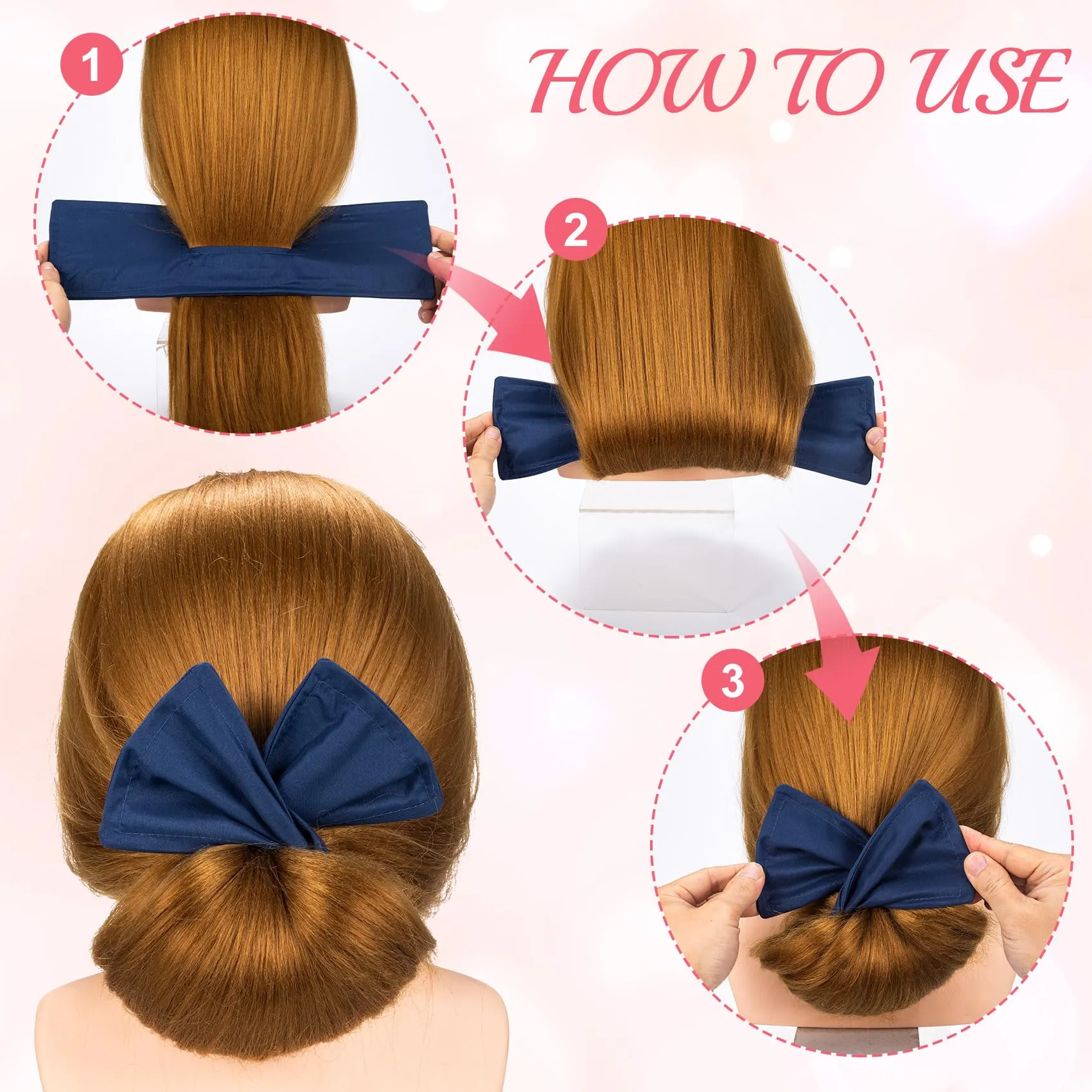 CustomyLife 6pcs Bun Makers - Flexible Donut Twister, French Curl Hair Clips and Accessories for Women's Long, Thick or Thin Hair