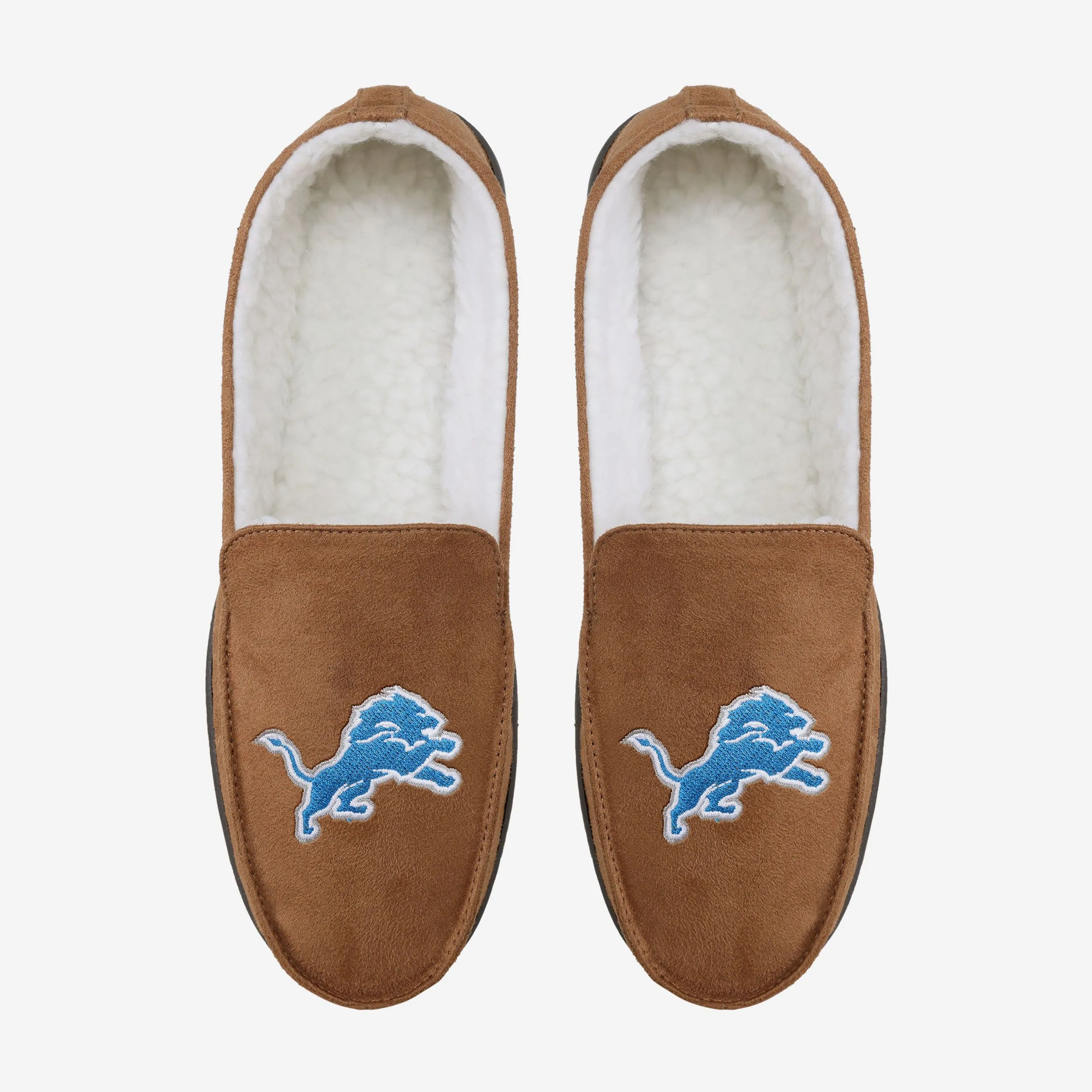 Detroit Lions Beige Moccasin Slipper