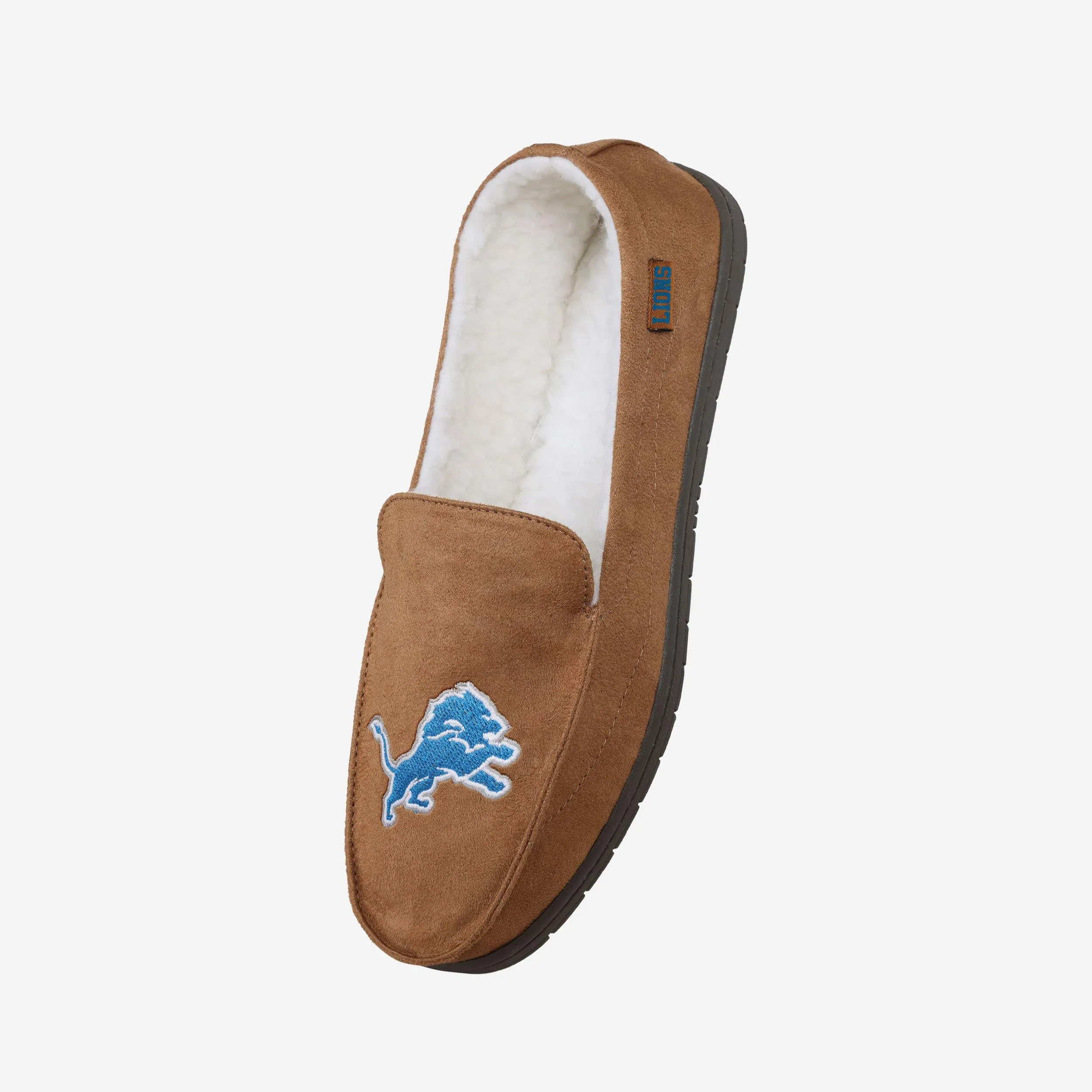 Detroit Lions Beige Moccasin Slipper