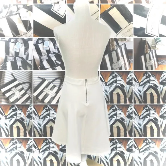 DEVLIN | M | High Low Skater High Waisted A-line Flare Flounce Zipper Skirt NWOT