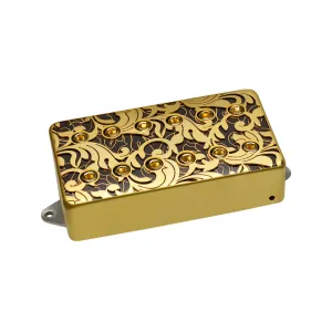 DiMarzio DP289FSGBK UtoPIA F-Spaced Bridge Guitar Pickup, Satin Gold/Black
