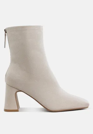 Dimri Square Toe Microfiber Ankle Boots
