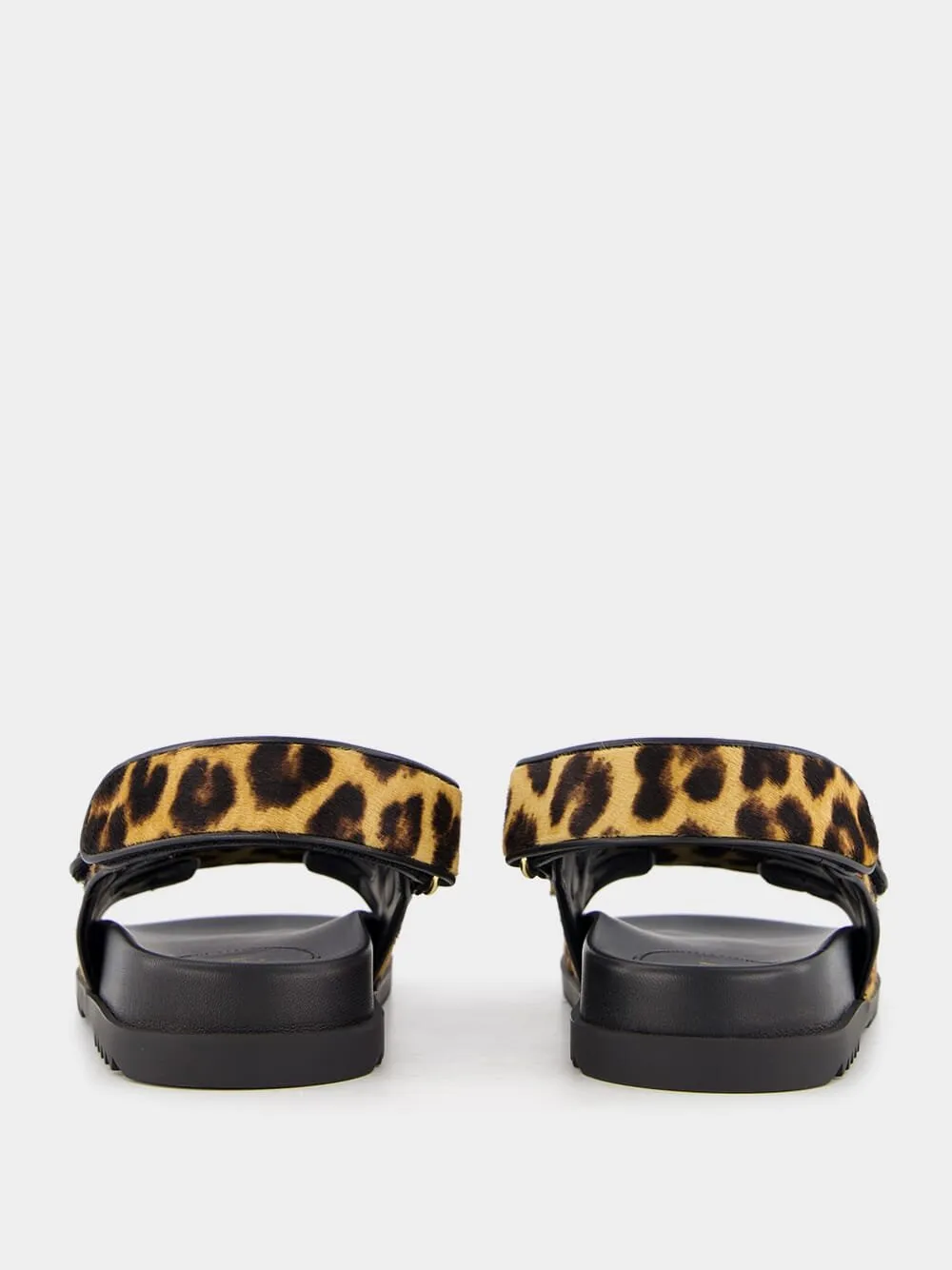 Double G Leopard Print Sandal