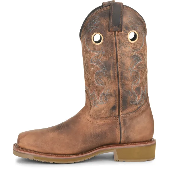 Double H Men's Roy 12" Composite Toe Waterproof Western Work Boot - Brown - DH5246