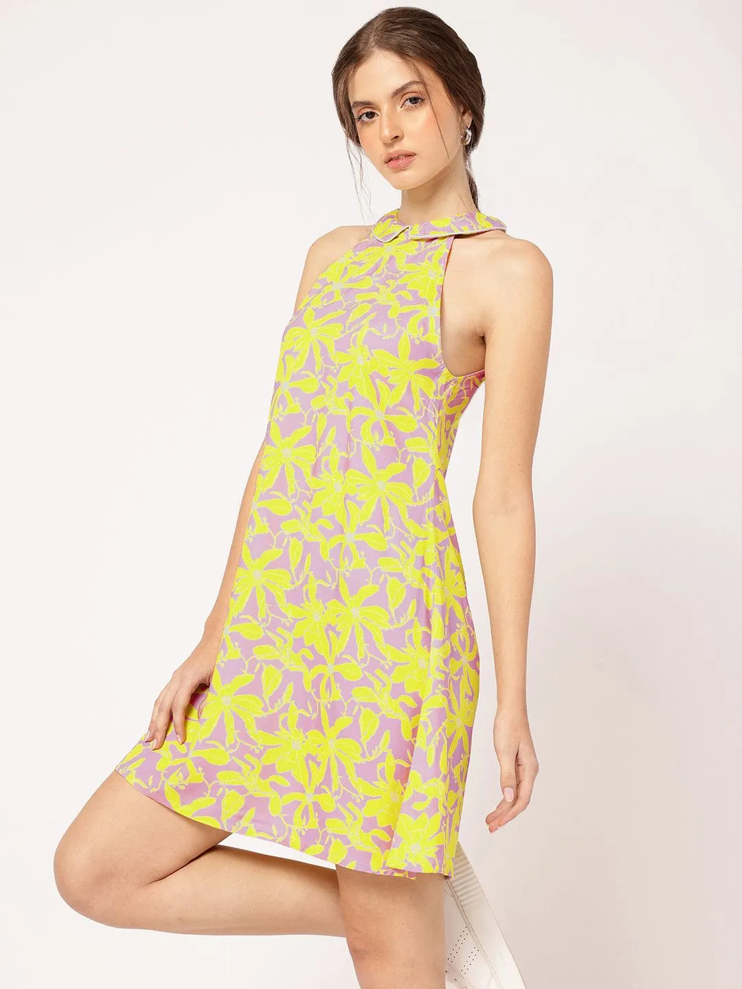 DressBerry Breezy Blend Printed Peter-Pan Collar Sheath Dress