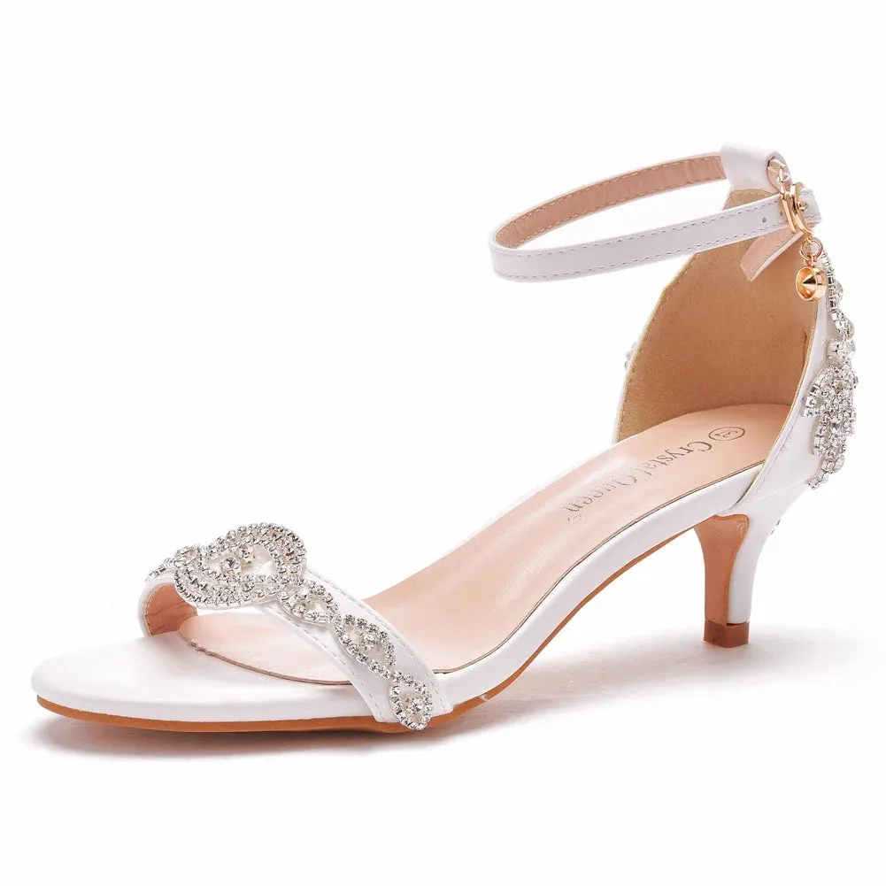 Elegant Women Sandals Bride Wedding Shoes High Heels Stiletto