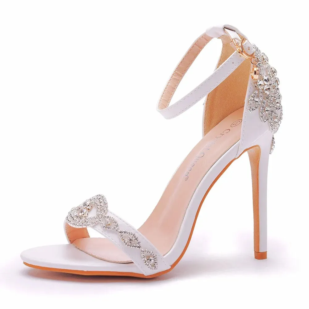 Elegant Women Sandals Bride Wedding Shoes High Heels Stiletto