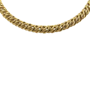 Estate 14k Yellow Gold Woven Necklace 17"
