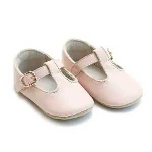 Evie Blush Pink T-Strap Mary Jane Baby Shoes
