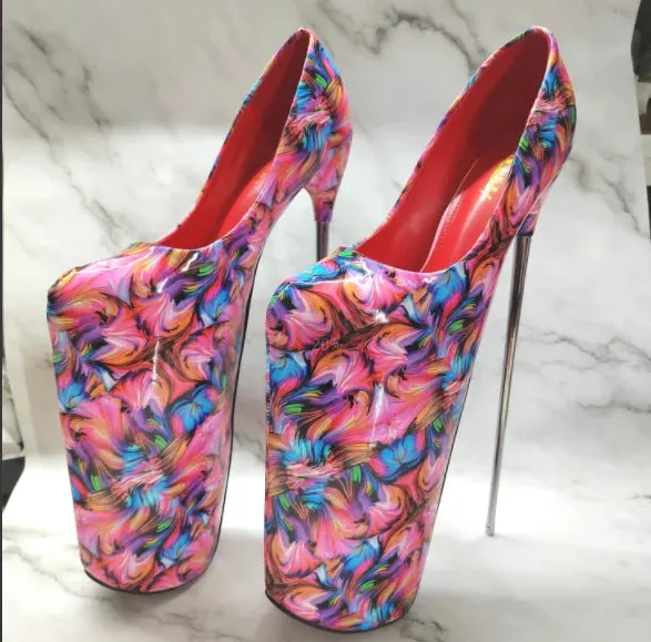 Fashion 30cm Metal Thin High Heels Sexy Female Pumps Women Wedding Shoes