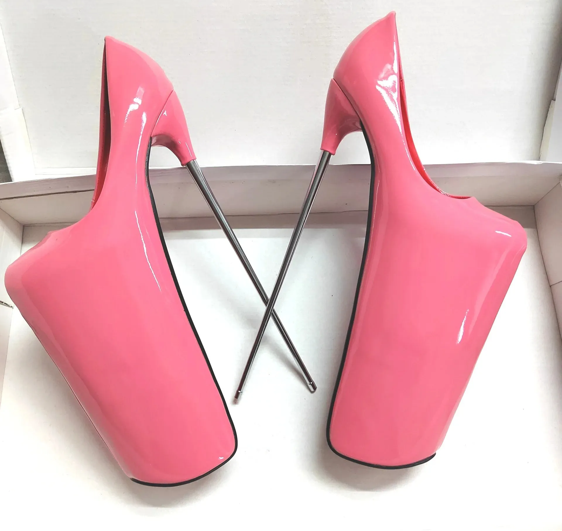 Fashion 30cm Metal Thin High Heels Sexy Female Pumps Women Wedding Shoes