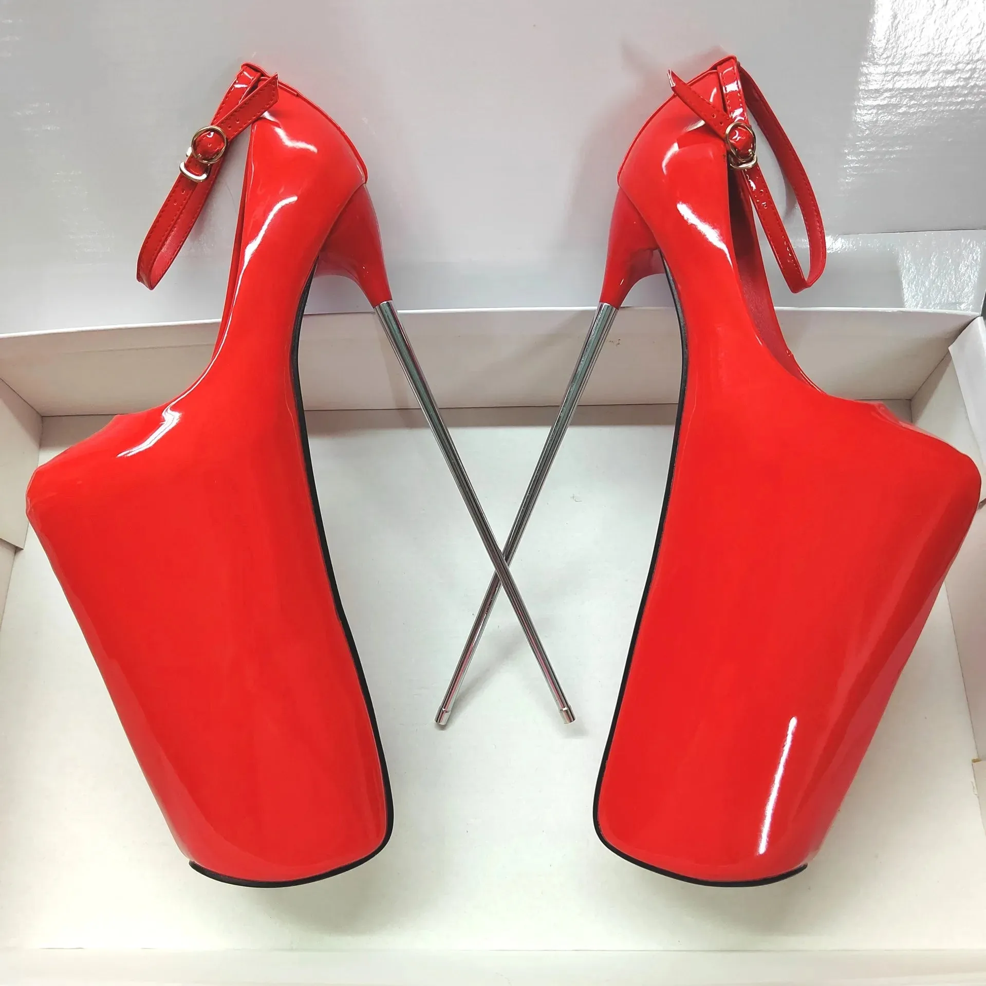 Fashion 30cm Metal Thin High Heels Sexy Female Pumps Women Wedding Shoes