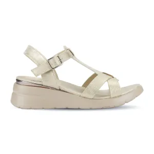 Fawn women's shiny cross strap platform sandal