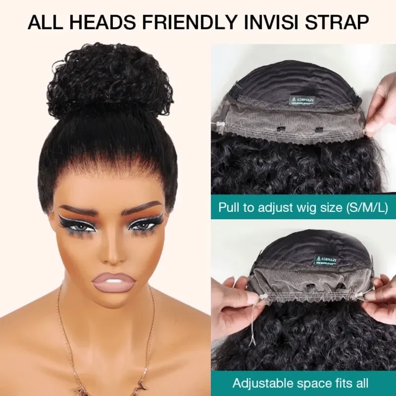 Flash Sale Cozy Invisi Strap Snug Fit for 360 Skin Lace Frontal Pre-cut & Pre-bleached Human Hair Wig