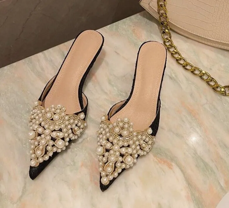 Flats Low Heels "Pearls"