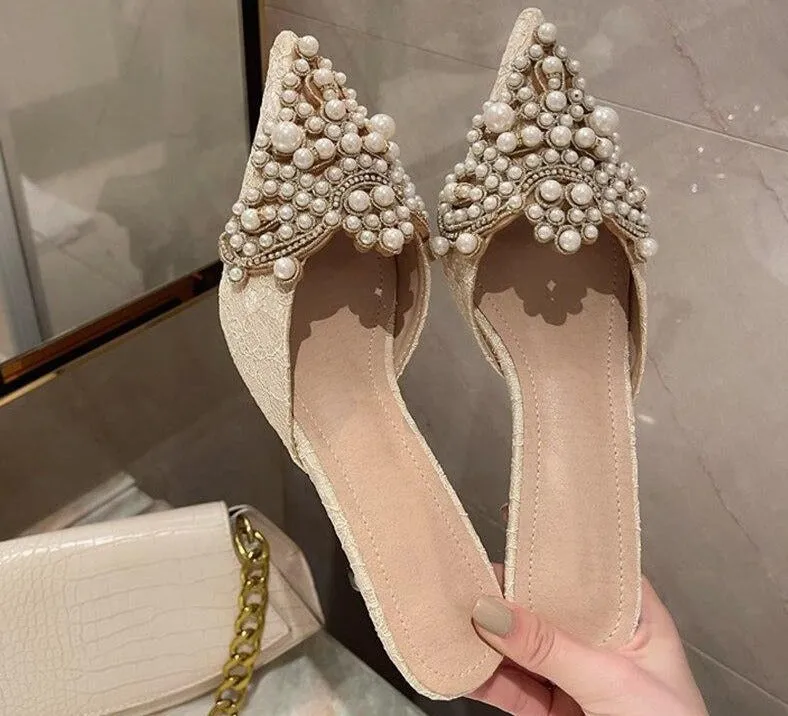 Flats Low Heels "Pearls"