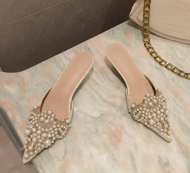 Flats Low Heels "Pearls"