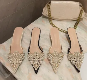 Flats Low Heels "Pearls"