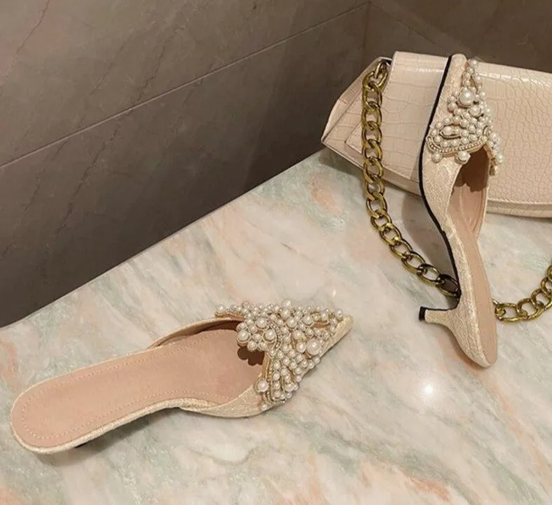 Flats Low Heels "Pearls"