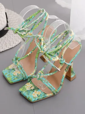 Flourascent Laced Heels