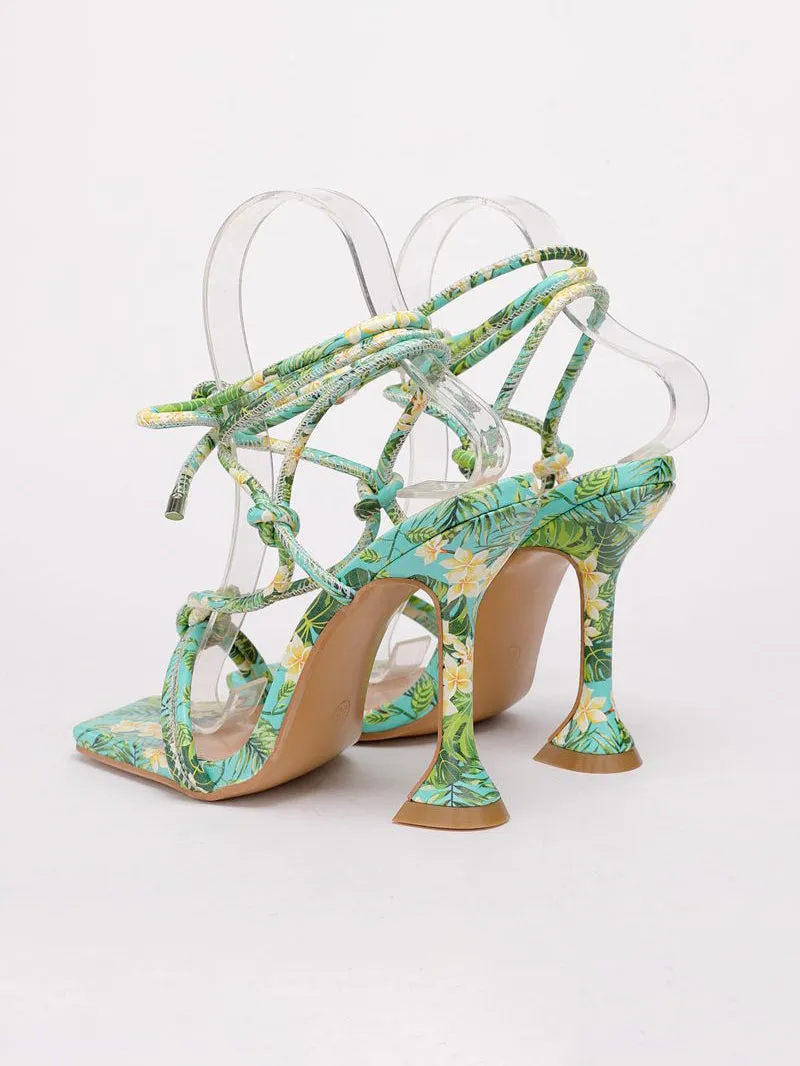 Flourascent Laced Heels