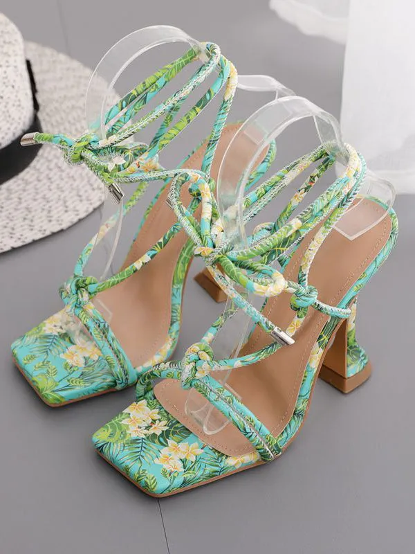 Flourascent Laced Heels