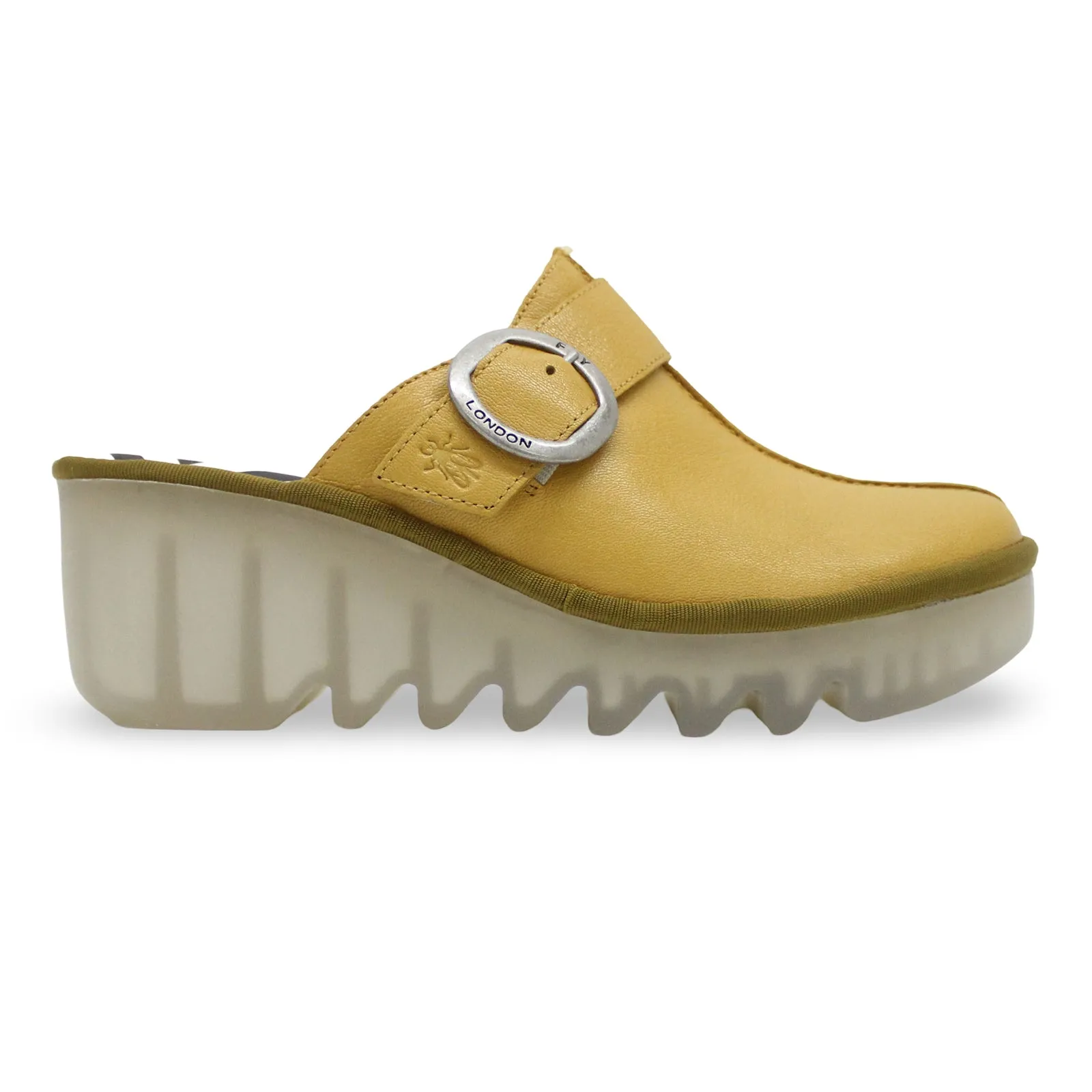 Fly London BLOK586FLY Mousse Leather Women's Heels Sandals