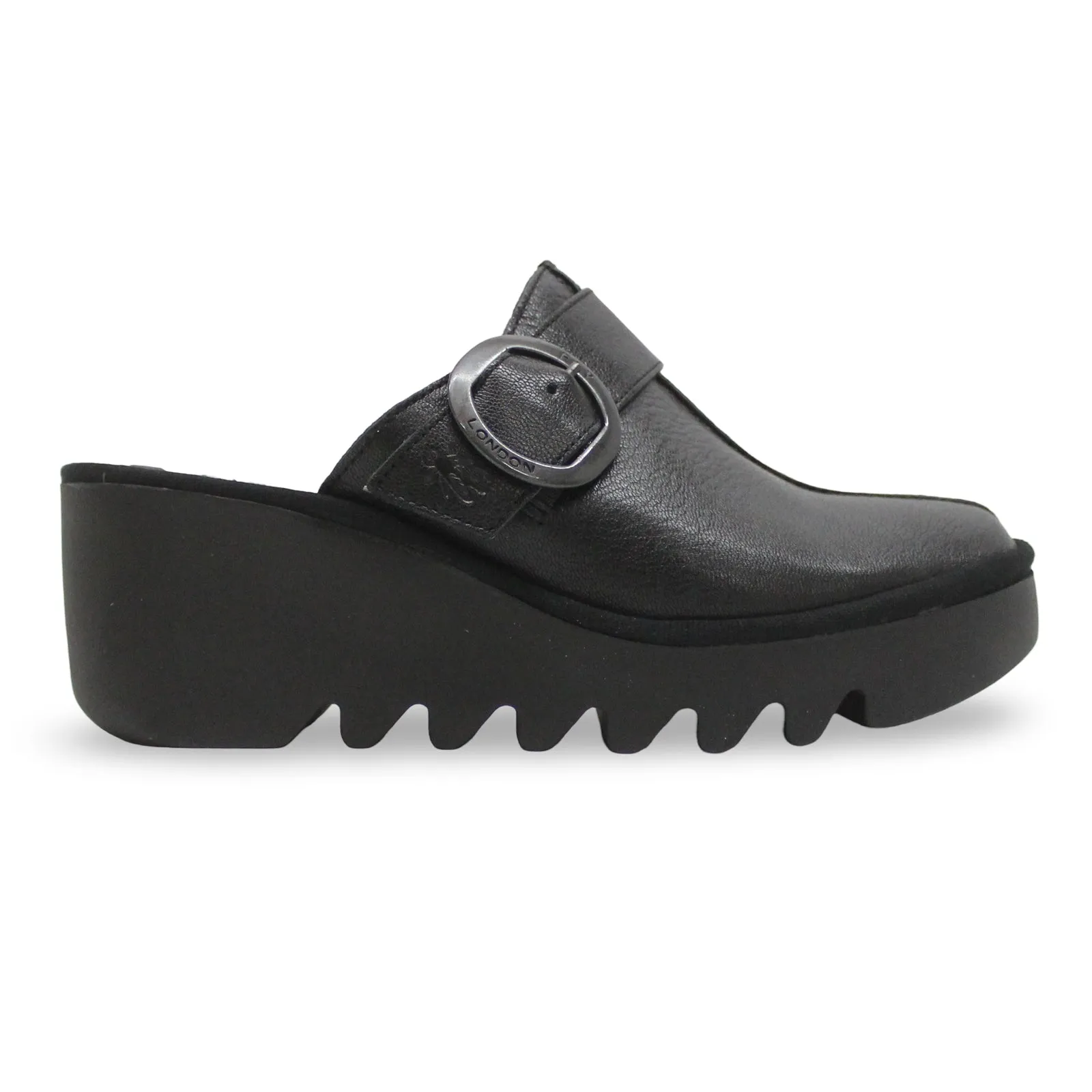 Fly London BLOK586FLY Mousse Leather Women's Heels Sandals