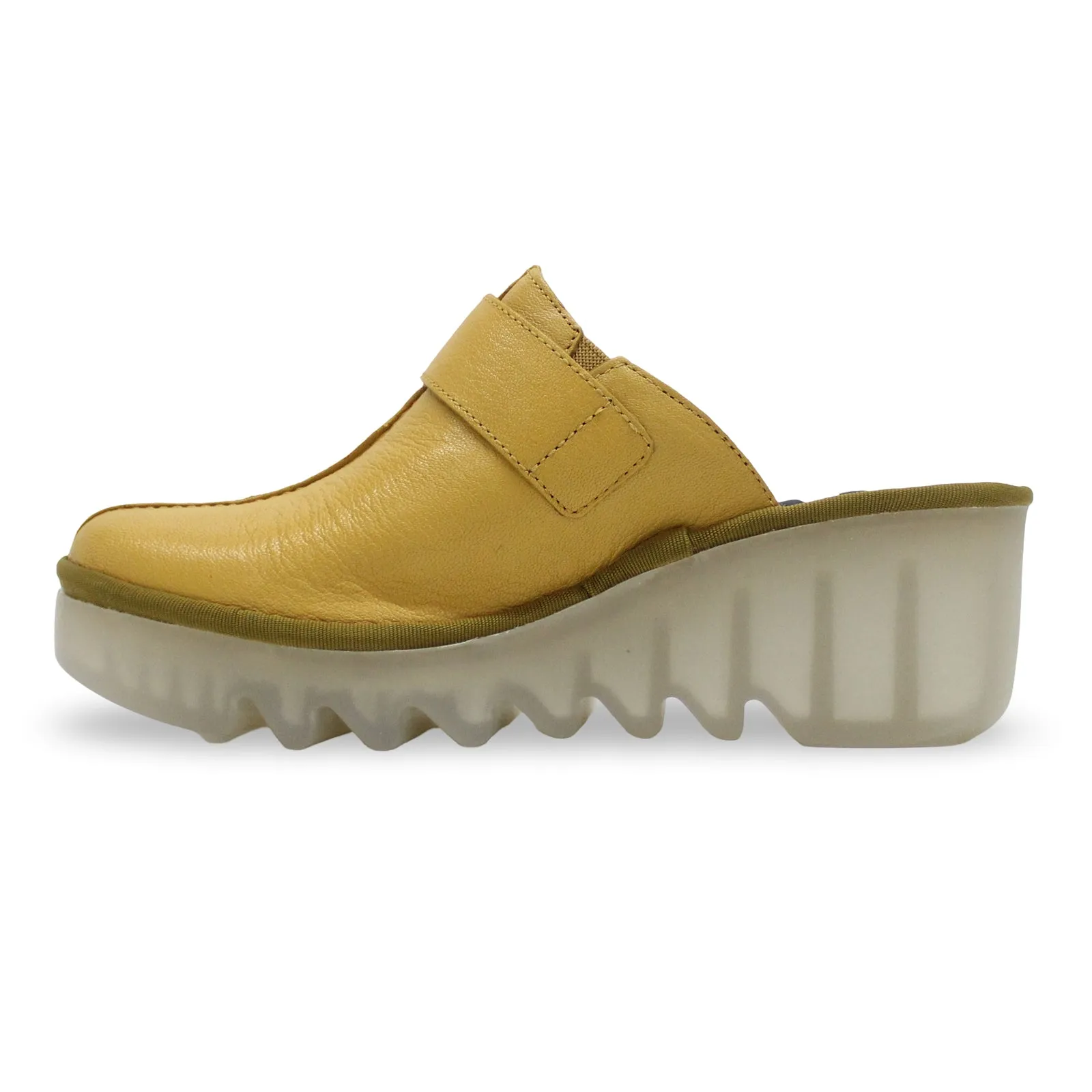 Fly London BLOK586FLY Mousse Leather Women's Heels Sandals