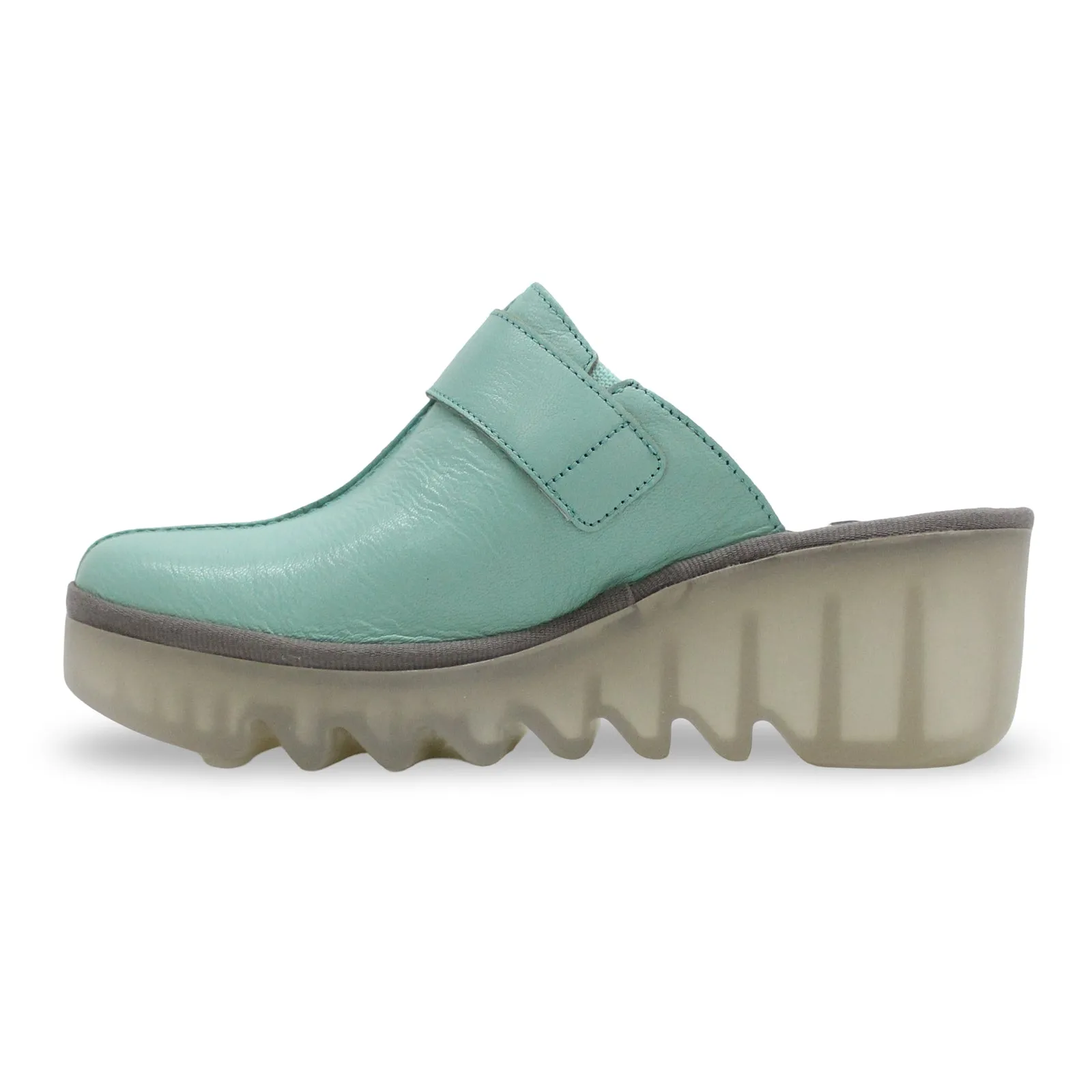 Fly London BLOK586FLY Mousse Leather Women's Heels Sandals