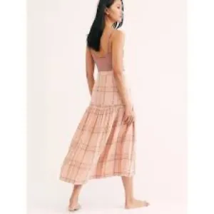 Free People Plaid Fever Midi‎ Skirt