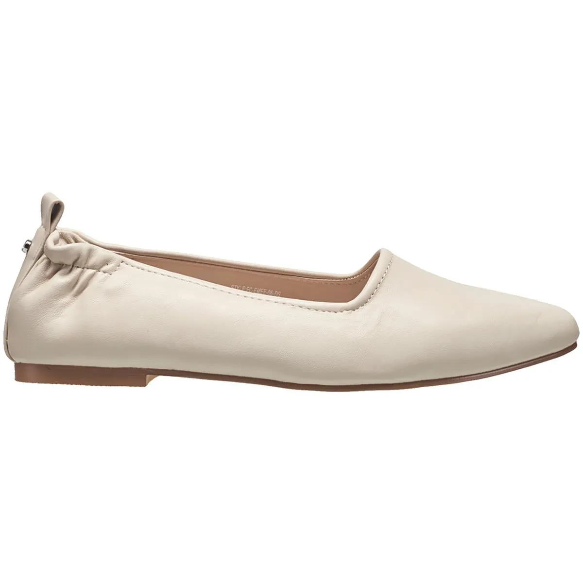 French Connection Womens Emee Ruched Faux Leather Ballet Flats