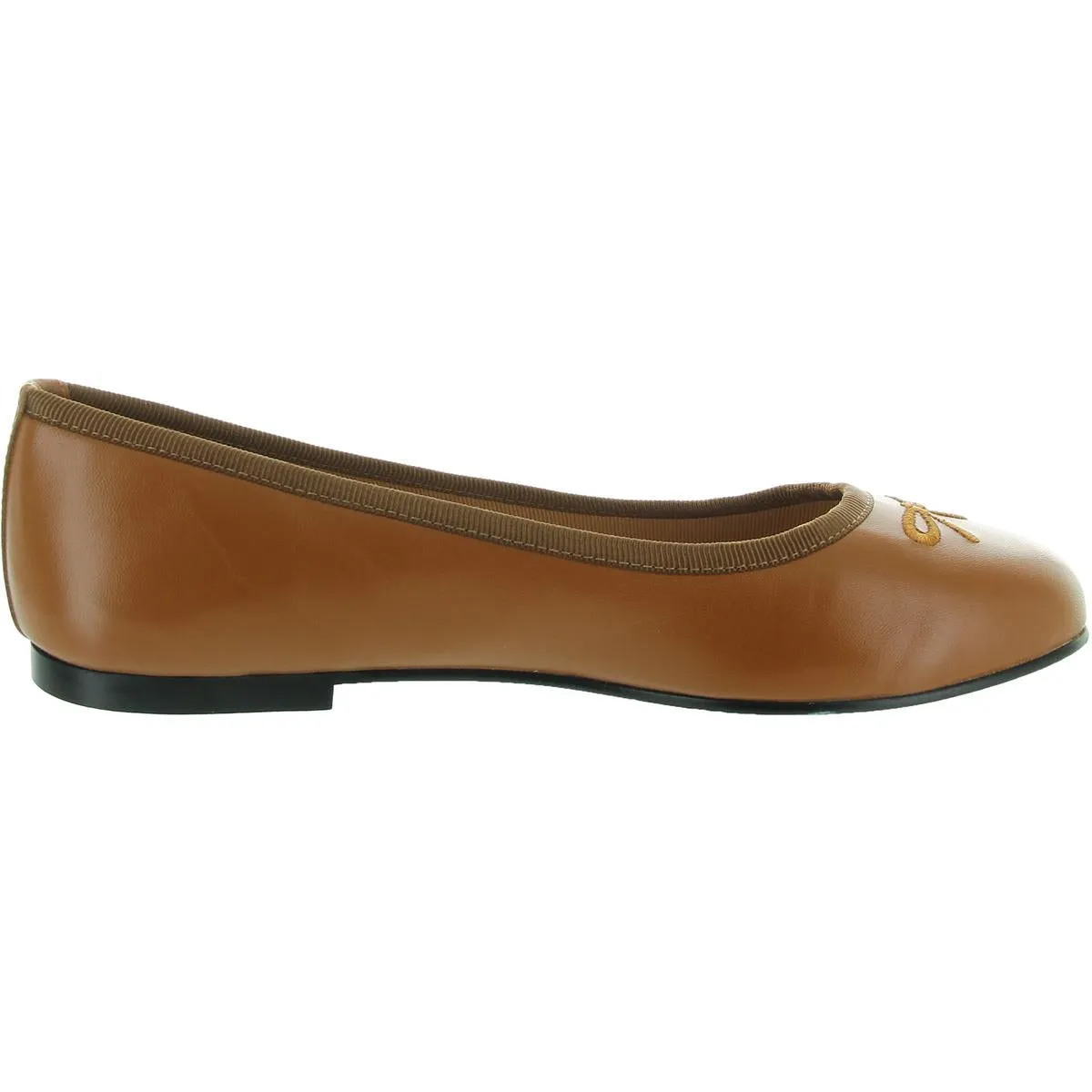 French Sole Womens Kathy Padded Insole Leather Ballet Flats